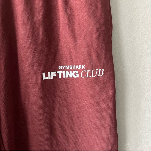 Gymshark cherry Brown Social Club Joggers Size Small - Picture 2 of 7
